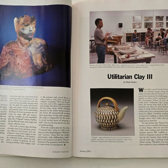 Ceramics Monthly Magazine January 2001 Featuring Making Pottery In Turkey - Picture 9 of 16